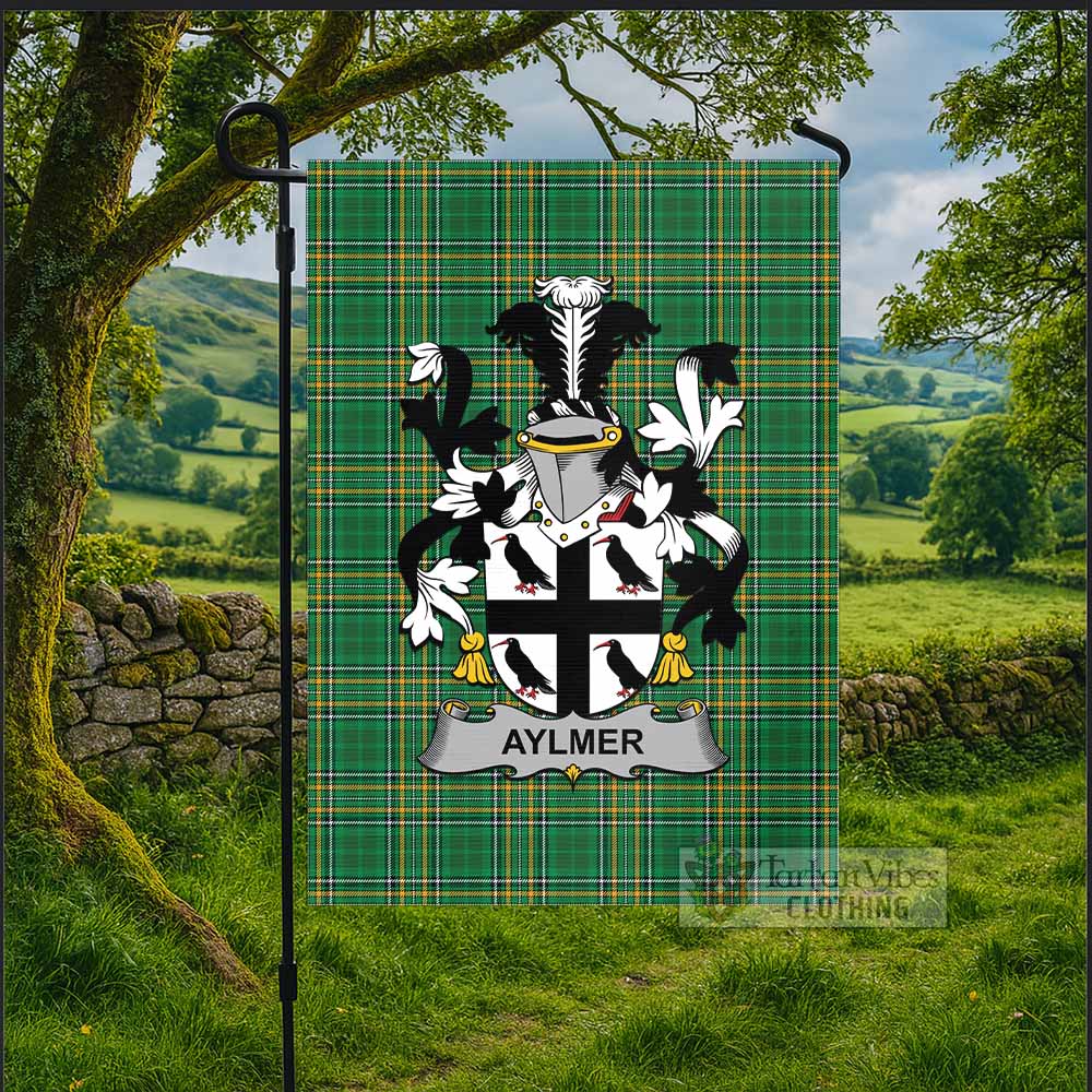 Aylmer Irish Clan Tartan Flag with Coat of Arms