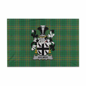 Tartan Vibes Clothing Aylmer Irish Clan Tartan House Flag with Coat of Arms