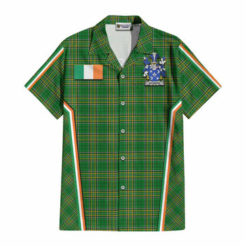 Aylward Irish Clan Coat of Arm Tartan Cotton Hawaiian Shirt Flag Style