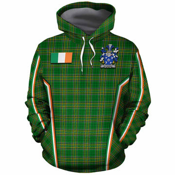 Aylward Irish Clan Coat of Arm Tartan Cotton Hoodie Flag Style