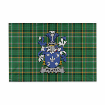 Aylward Irish Clan Tartan House Flag with Coat of Arms