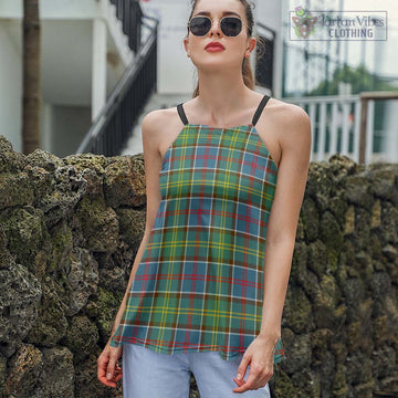 Ayrshire District Tartan Loose Halter Neck Camisole Women - Tartan Vibes Clothing