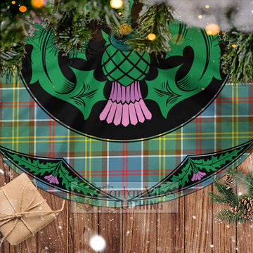 Ayrshire District Tartan Christmas Tree Skirt Scottish Thistle Style - Tartan Vibes Clothing