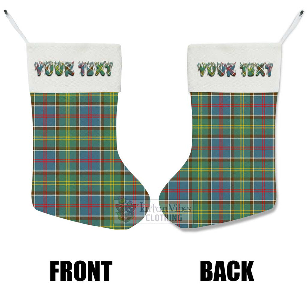 Ayrshire District Tartan Christmas Stocking with Personalized Text - Tartan Vibes Clothing