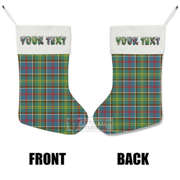 Ayrshire District Tartan Christmas Stocking with Personalized Text - Tartan Vibes Clothing