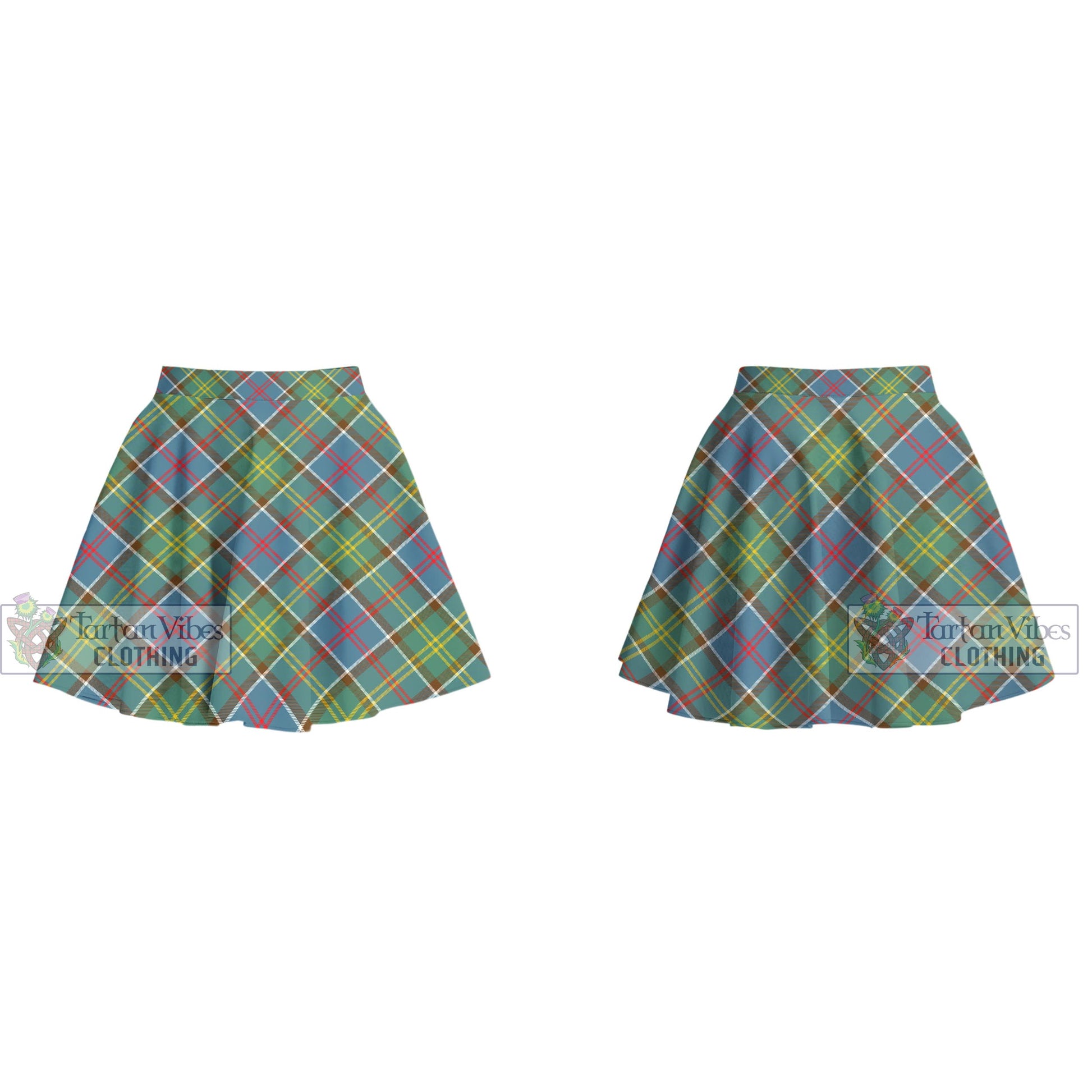 Tartan Vibes Clothing Ayrshire District Tartan Women's Plated Mini Skirt
