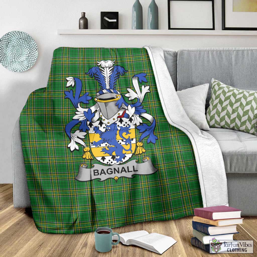 Bagnall Irish Clan Tartan Blanket with Coat of Arms - Tartan Vibes Clothing