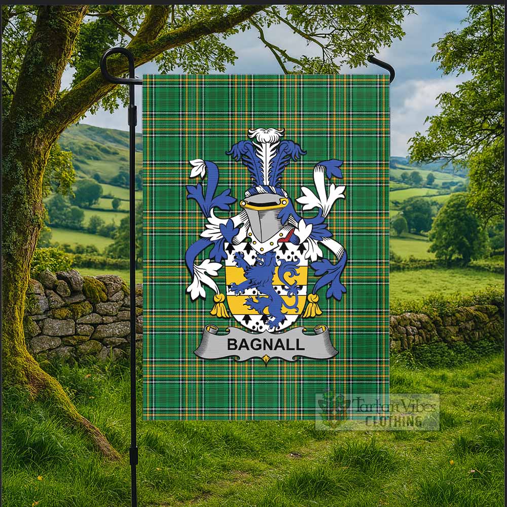 Bagnall Irish Clan Tartan Flag with Coat of Arms