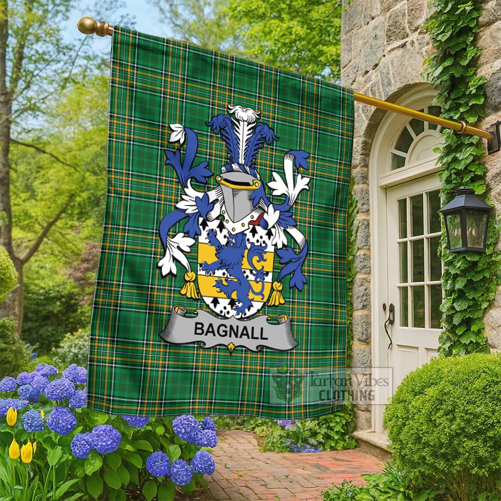 Bagnall Irish Clan Tartan Flag with Coat of Arms