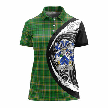Bagot Irish Clan Women's Polo Shirt Celtic Circle Style Women - Tartan Vibes Clothing