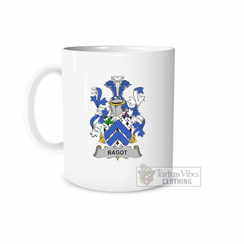 Bagot Irish Clan Coat of Arms Ceramic Mug White - 2D-tartanvibesclothing