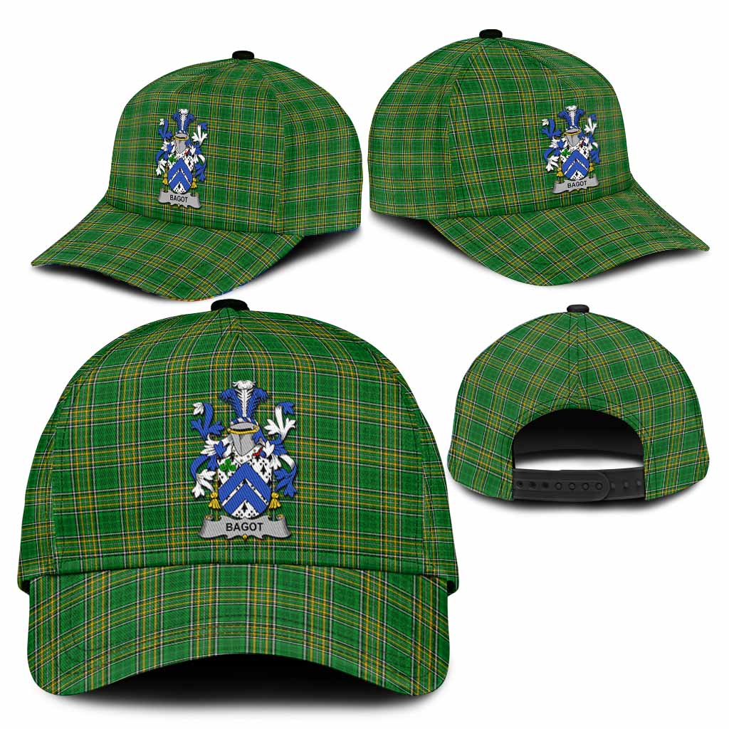 Bagot Irish Clan Tartan Classic Cap with Coat of Arms
