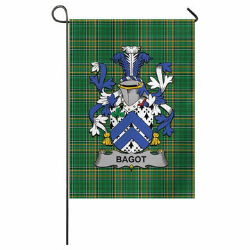 Bagot Irish Clan Tartan Garden Flag with Coat of Arms