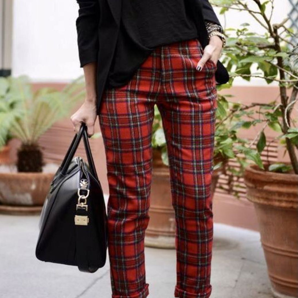 Bags with Tartan Plaid Pant