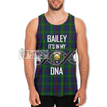 Bailey Tartan Men's Tank Top with Family Crest DNA In Me Style Men - Tartan Vibes Clothing