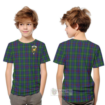 Bailey Tartan Kid T-Shirt with Family Crest Youth XL Size14 - Tartan Vibes Clothing