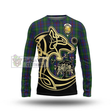 Bailey Tartan Long Sleeve T-Shirt with Family Crest Celtic Wolf Style Unisex - Tartan Vibes Clothing