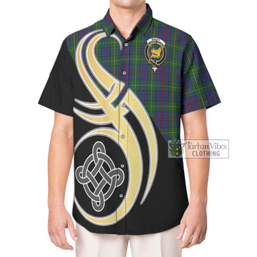 Bailey Tartan Hawaiian Shirt with Family Crest and Celtic Symbol Style Kid - Tartan Vibes Clothing