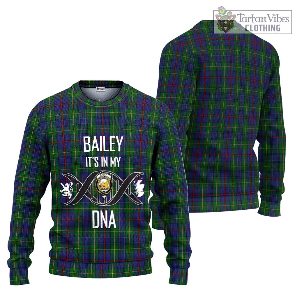 Bailey Tartan Ugly Sweater with Family Crest DNA In Me Style Unisex - Tartan Vibes Clothing