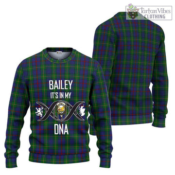Bailey Tartan Ugly Sweater with Family Crest DNA In Me Style Unisex - Tartan Vibes Clothing
