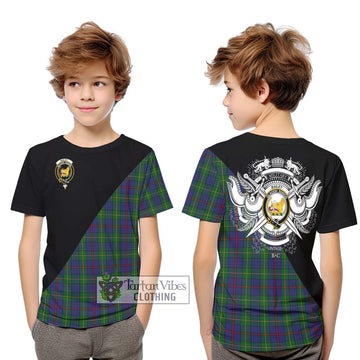 Bailey Tartan Kid T-Shirt with Family Crest and Military Logo Style Youth XL Size14 - Tartan Vibes Clothing