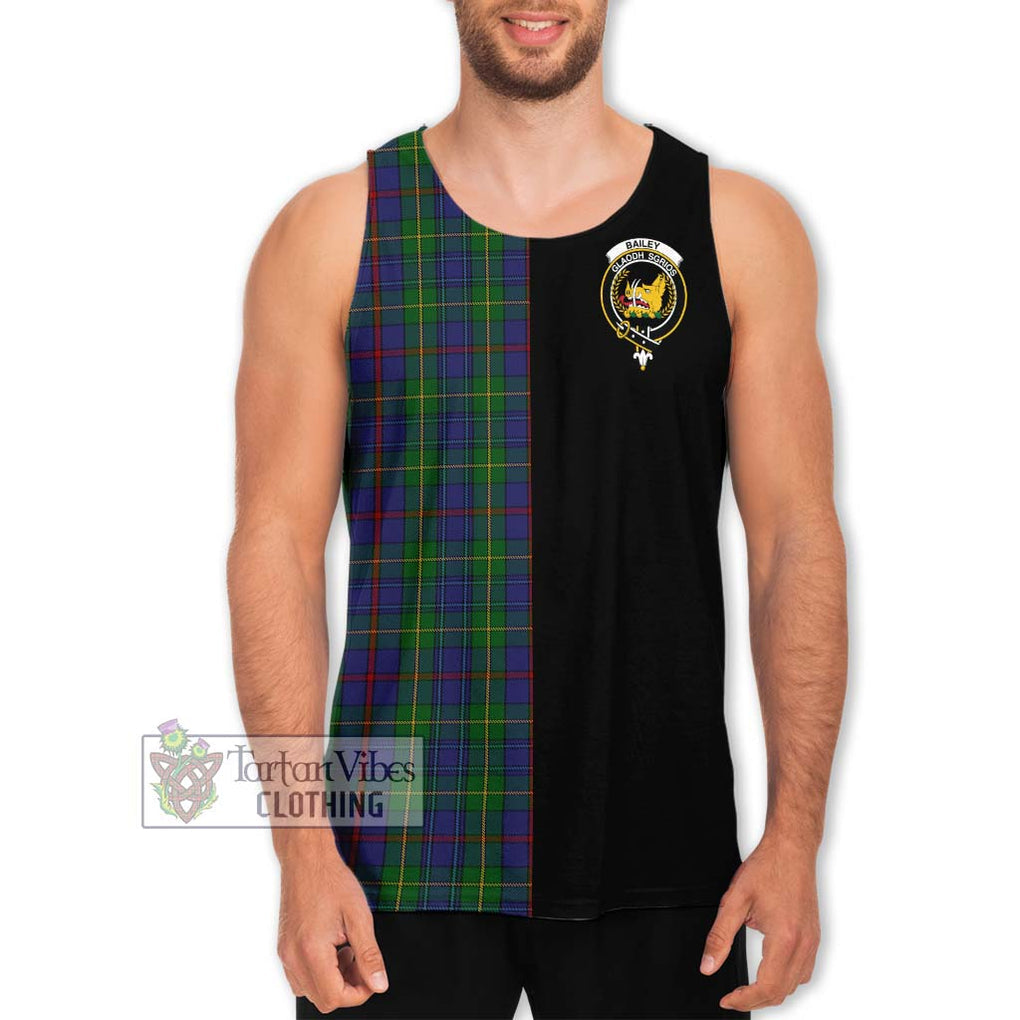 Bailey Tartan Men's Tank Top with Family Crest and Half Of Me Style Men - Tartan Vibes Clothing
