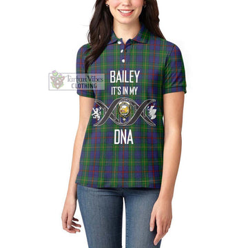Bailey Tartan Women's Polo Shirt with Family Crest DNA In Me Style Women - Tartan Vibes Clothing