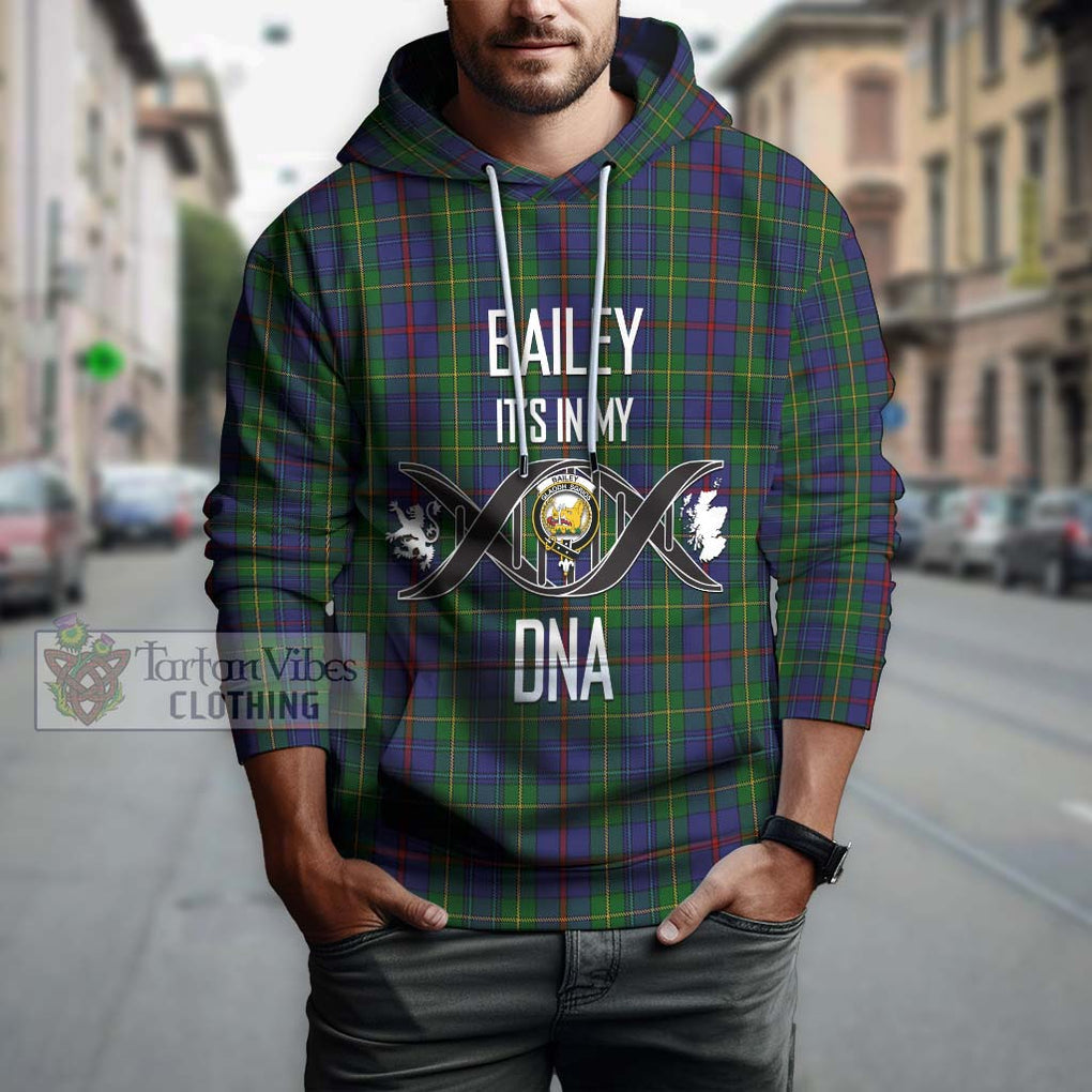 Bailey Tartan Hoodie with Family Crest DNA In Me Style Pullover Hoodie - Tartan Vibes Clothing