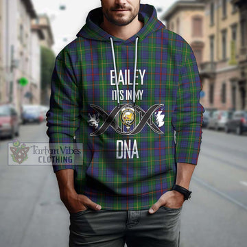 Bailey Tartan Hoodie with Family Crest DNA In Me Style Pullover Hoodie - Tartan Vibes Clothing
