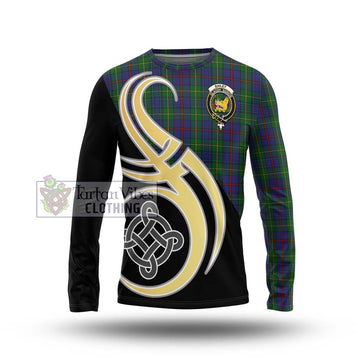 Bailey Tartan Long Sleeve T-Shirt with Family Crest and Celtic Symbol Style Unisex - Tartan Vibes Clothing