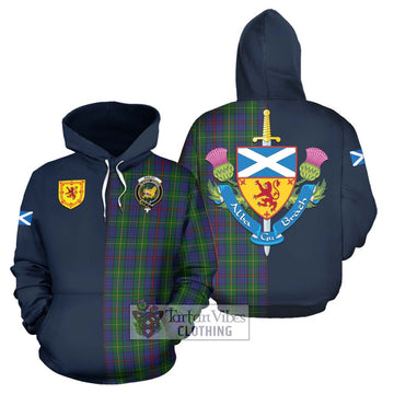 Bailey Tartan Hoodie Alba with Scottish Lion Royal Arm Half Style Zip Hoodie - Tartan Vibes Clothing