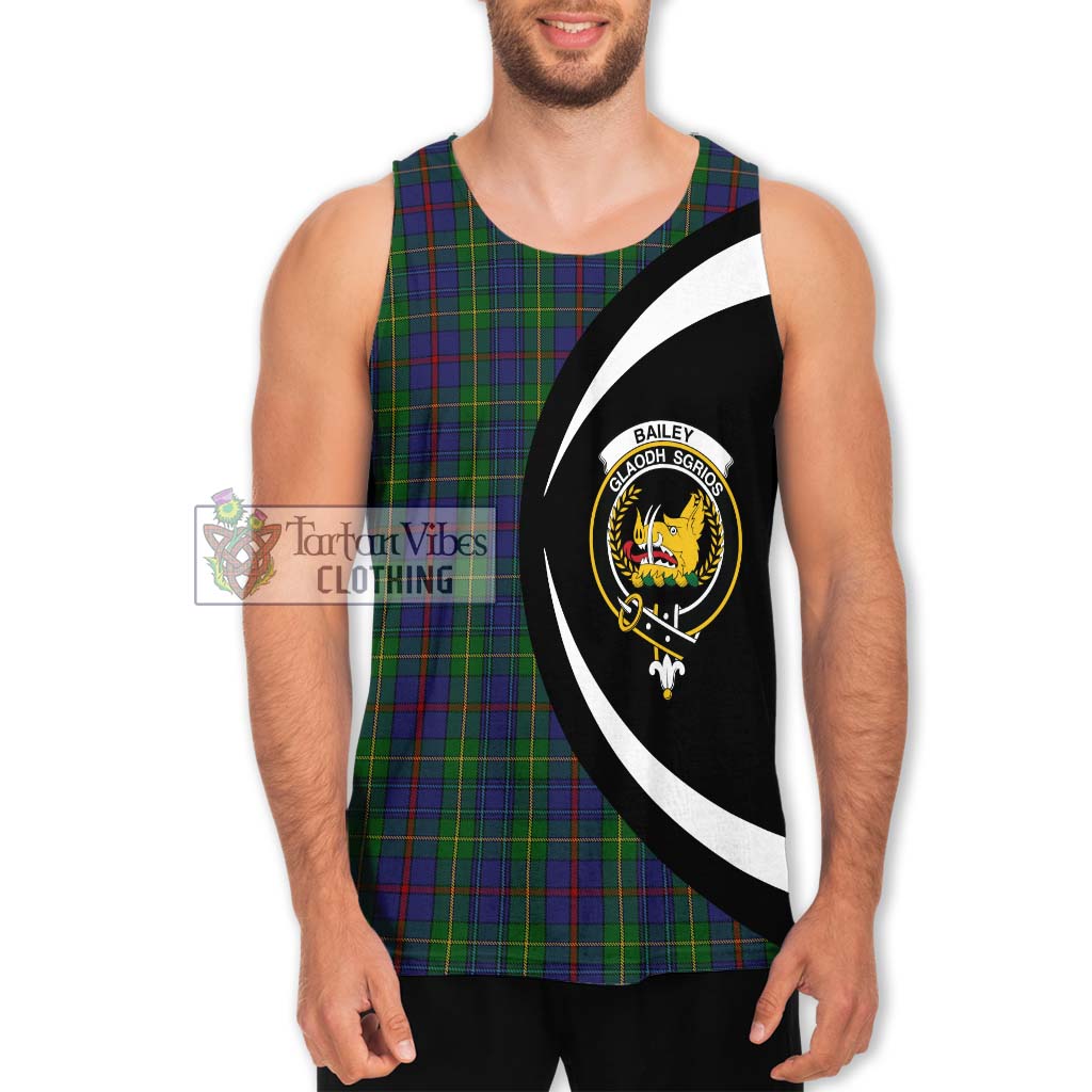Bailey Tartan Men's Tank Top with Family Crest Circle Style Men - Tartan Vibes Clothing