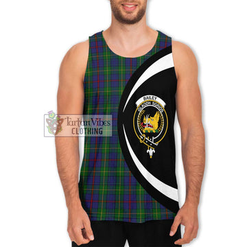 Bailey Tartan Men's Tank Top with Family Crest Circle Style Men - Tartan Vibes Clothing