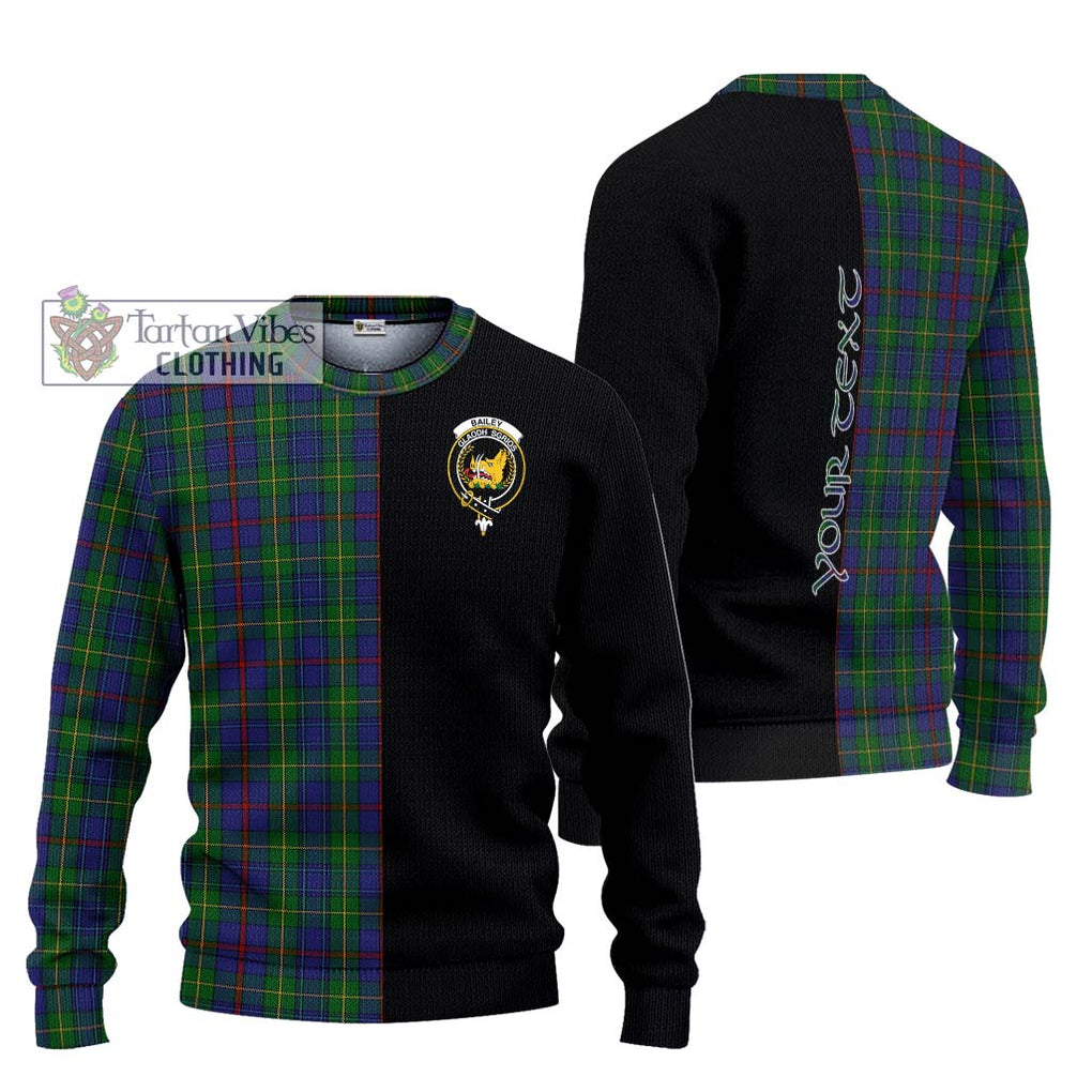 Bailey Tartan Ugly Sweater with Family Crest and Half Of Me Style Unisex - Tartan Vibes Clothing