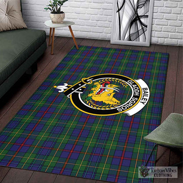 Bailey Tartan Area Rug with Family Crest L 59*86 inch (150x220 cm) - Tartan Vibes Clothing