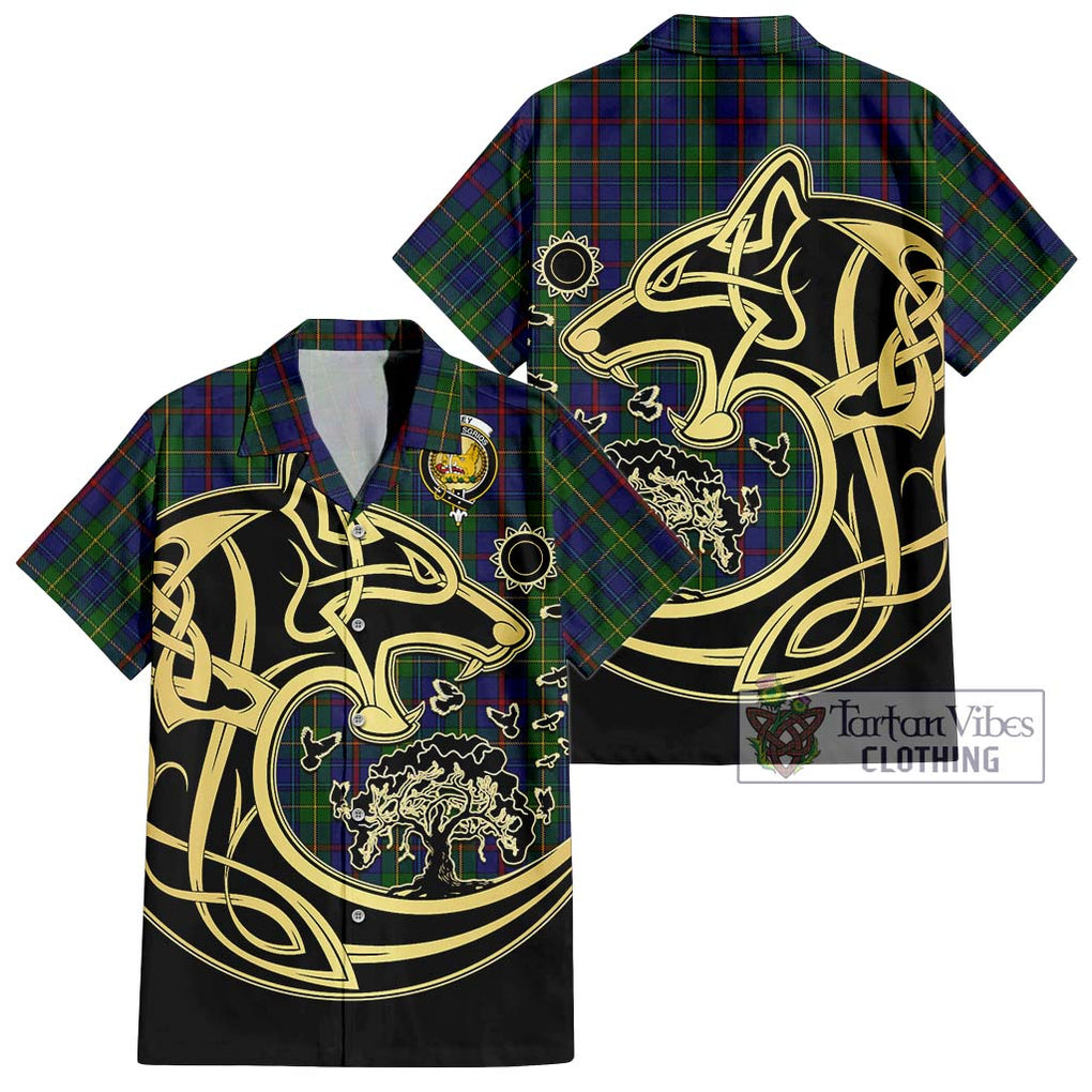 Bailey Tartan Hawaiian Shirt with Family Crest Celtic Wolf Style Kid - Tartan Vibes Clothing