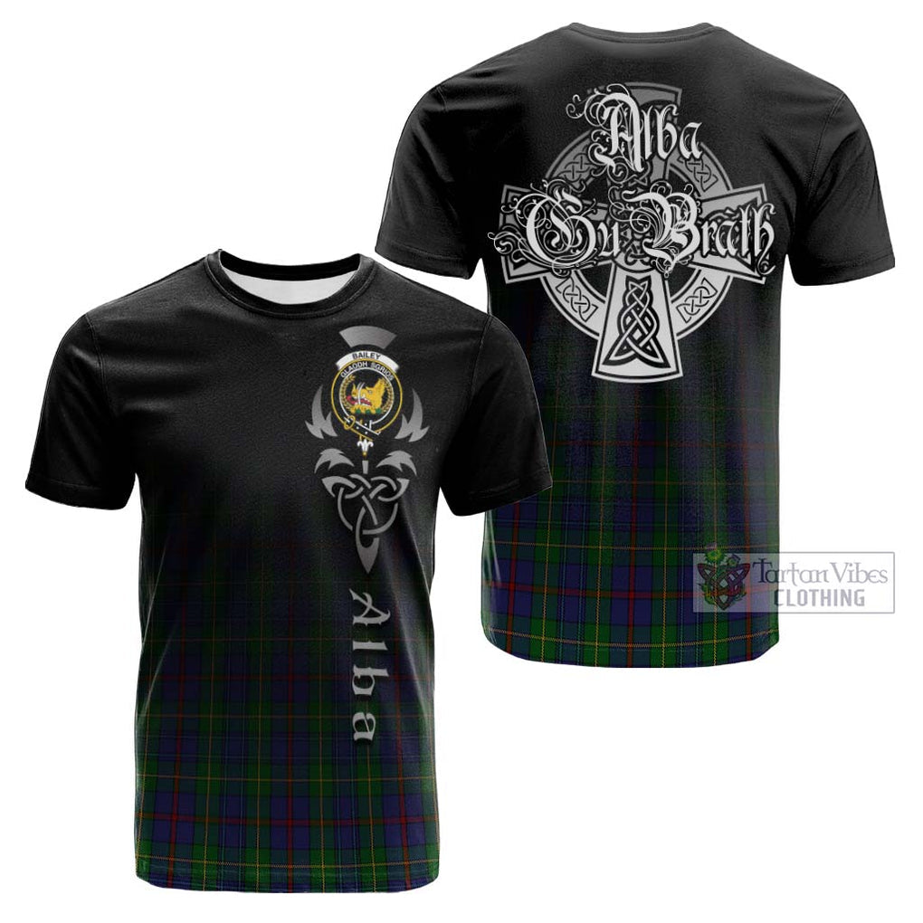 Bailey Tartan Cotton T-shirt Featuring Alba Gu Brath Family Crest Celtic Inspired Kid's Shirt - Tartan Vibes Clothing