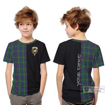 Bailey Tartan Kid T-Shirt with Family Crest and Half Of Me Style Youth XL Size14 - Tartan Vibes Clothing