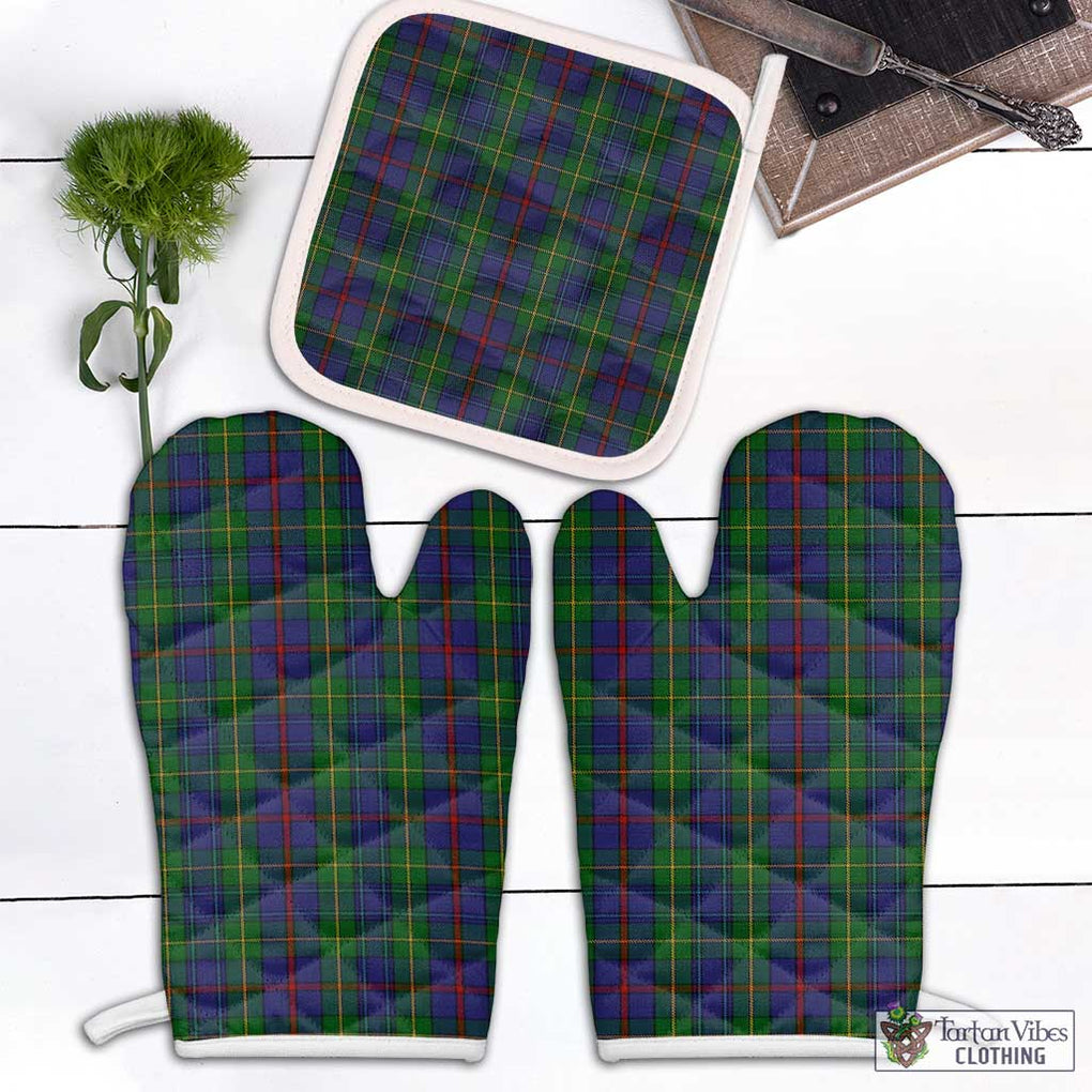 Bailey Tartan Combo Oven Mitt & Pot-Holder Combo 2 Oven Mitt & 1 Pot-Holder Black - Tartan Vibes Clothing