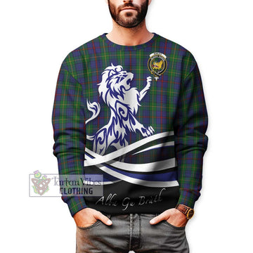 Bailey Tartan Sweatshirt with Alba Gu Brath Regal Lion Emblem Unisex - Tartan Vibes Clothing