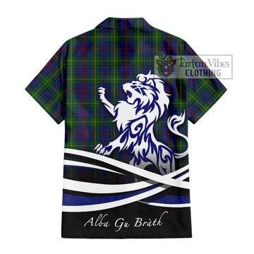 Bailey Tartan Hawaiian Shirt with Alba Gu Brath Regal Lion Emblem - Tartan Vibes Clothing