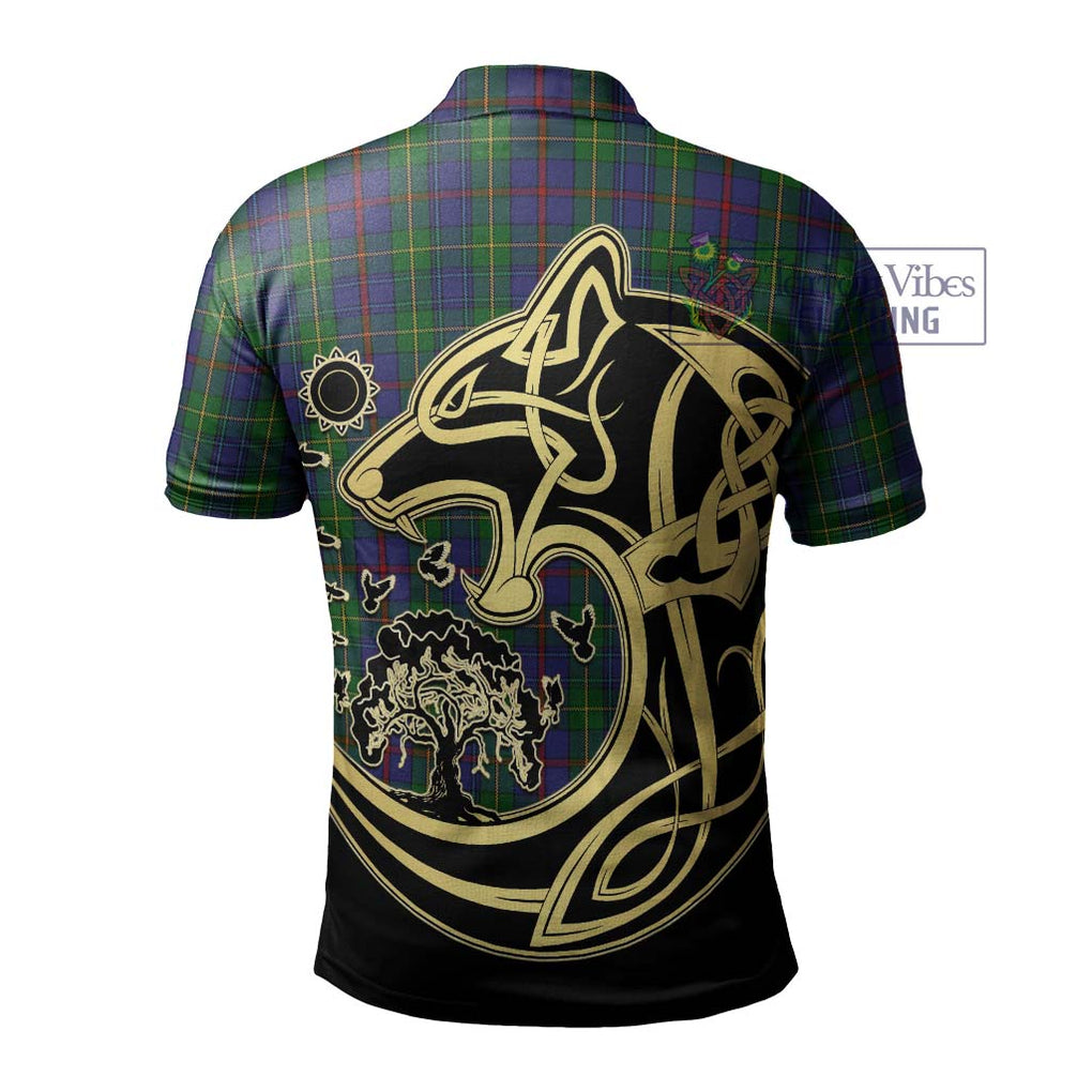 Bailey Tartan Polo Shirt with Family Crest Celtic Wolf Style - Tartan Vibes Clothing