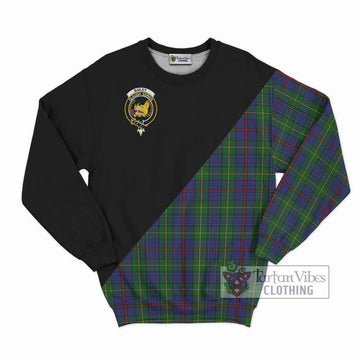 Bailey Tartan Sweatshirt with Family Crest and Military Logo Style - Tartan Vibes Clothing