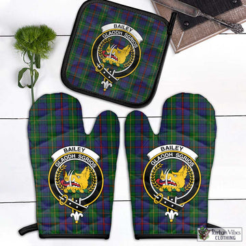 Bailey Tartan Combo Oven Mitt & Pot-Holder with Family Crest - Tartan Vibes Clothing