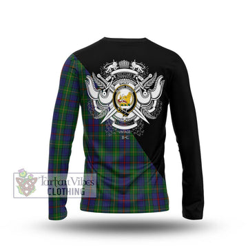 Bailey Tartan Long Sleeve T-Shirt with Family Crest and Military Logo Style - Tartan Vibes Clothing