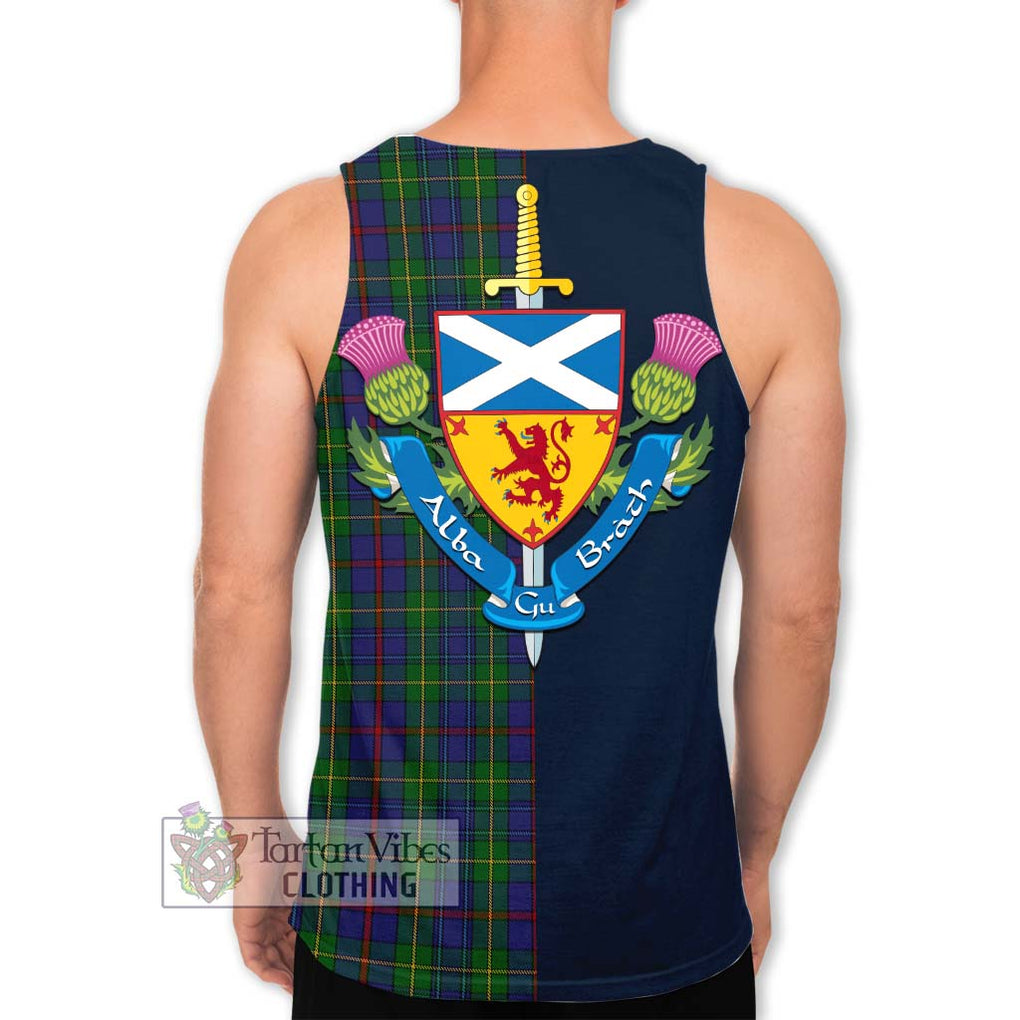 Bailey Tartan Men's Tank Top Alba with Scottish Lion Royal Arm Half Style - Tartan Vibes Clothing