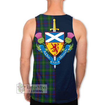 Bailey Tartan Men's Tank Top Alba with Scottish Lion Royal Arm Half Style - Tartan Vibes Clothing