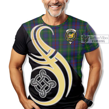 Bailey Tartan T-Shirt with Family Crest and Celtic Symbol Style - Tartan Vibes Clothing