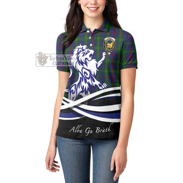 Bailey Tartan Women's Polo Shirt with Alba Gu Brath Regal Lion Emblem - Tartan Vibes Clothing