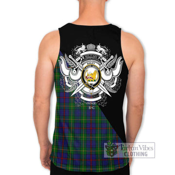 Bailey Tartan Men's Tank Top with Family Crest and Military Logo Style - Tartan Vibes Clothing